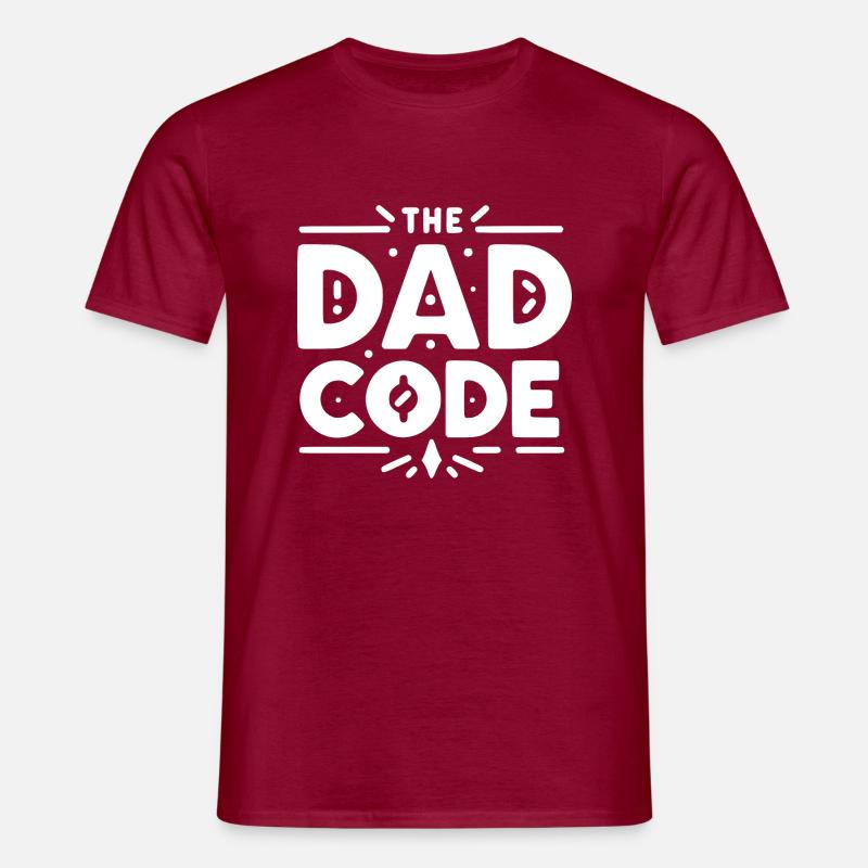 Der Papa-Code - Männer T-Shirt - Ziegelrot