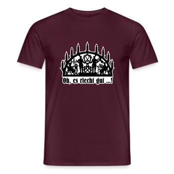 Schwibbogen - Oh es riecht gut (2 color) - Männer T-Shirt - Ziegelrot - Vorne - AI Model Male 178 light (178cm)