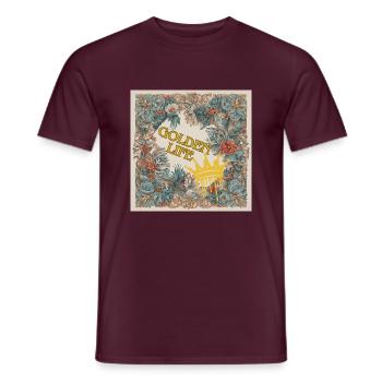 GOLDEN LIFE - Men's T-Shirt - brick red - Front - AI Model Male 178 light (178cm)