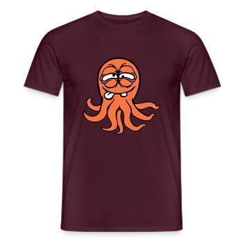 Oktopus Kraken Tintenfisch Kopffüßer lustig albern - Männer T-Shirt - Ziegelrot - Vorne - AI Model Male 178 light (178cm)