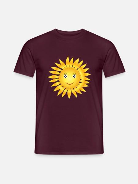 Sonne - Männer T-Shirt - Ziegelrot