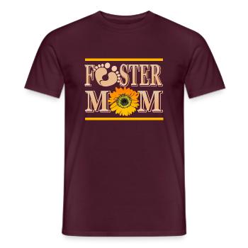 Foster Mom Awesome Floral Designs T-Shirt Present - Men's T-Shirt - brick red - Front - AI Model Male 178 light (178cm)