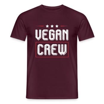 Vegan Crew - Men's T-Shirt - brick red - Front - AI Model Male 178 light (178cm)