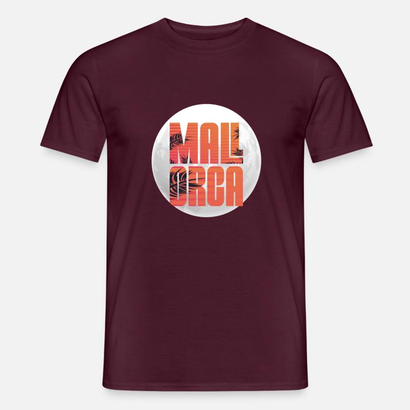 Mallorca palmen - Männer T-Shirt - Ziegelrot