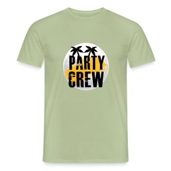 Party crew vollmond - Männer T-Shirt - Sage - Vorne - AI Model Male 178 light (178cm)