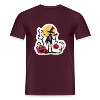 Spooky Halloween - Men's T-Shirt - brick red - Front - AI Model Male 178 light (178cm)