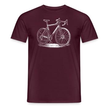 Rennrad minimalistisch - Männer T-Shirt - Ziegelrot - Vorne - AI Model Male 178 light (178cm)