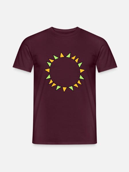 bunte girlande kreis ring rund rahmen party dekora - Männer T-Shirt - Ziegelrot