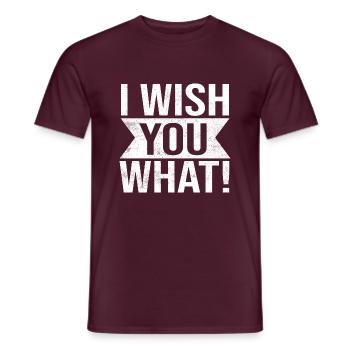 I wish you what! - Denglish Proverbs Denglisch - Men's T-Shirt - brick red - Front - AI Model Male 178 light (178cm)