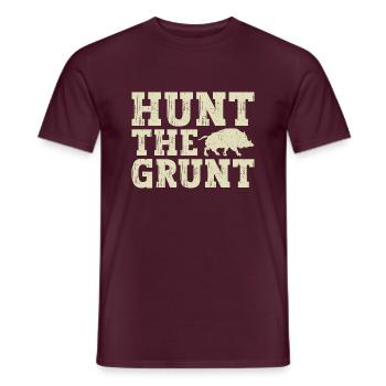Chasse au sanglier chasseur sanglier - T-shirt homme - rouge brique - Devant - AI Model Male 178 light (178cm)