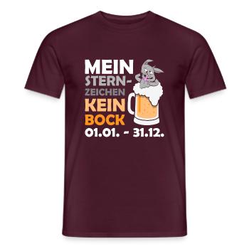 Mein Sternzeichen Kein Bock - Männer T-Shirt - Ziegelrot - Vorne - AI Model Male 178 light (178cm)