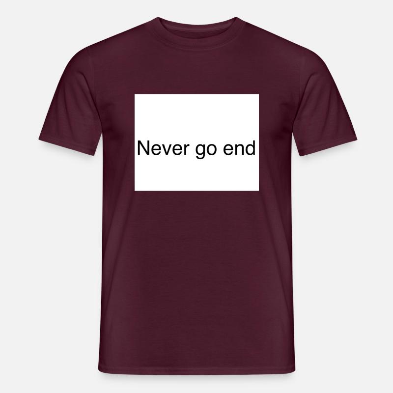 Never Go End - Männer T-Shirt - Ziegelrot