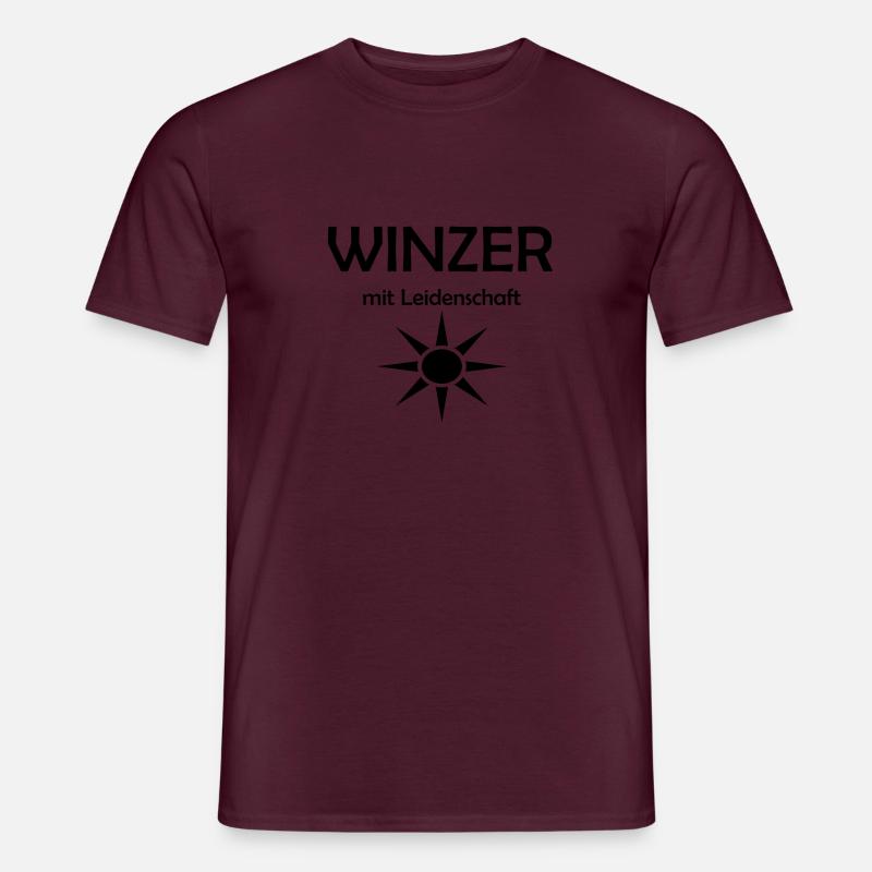 Winzer Geschenk - Männer T-Shirt - Ziegelrot