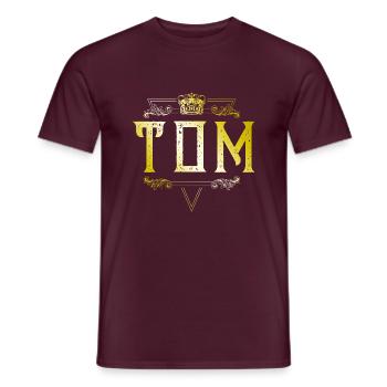 Tom - Men's T-Shirt - brick red - Front - AI Model Male 178 light (178cm)