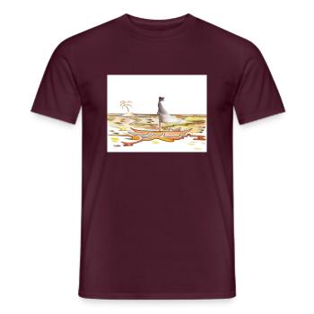 Naufragé - T-shirt homme - rouge brique - Devant - AI Model Male 178 light (178cm)