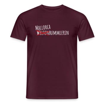 Majorque poussette, pas un globe-trotter - T-shirt homme - rouge brique - Devant - AI Model Male 178 light (178cm)