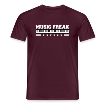 Piano Music Freak Text Saying Classical Piano - Men's T-Shirt - brick red - Front - AI Model Male 178 light (178cm)