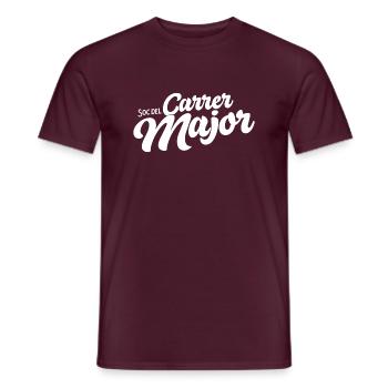 Soc del carrer Major 2 - T-shirt homme - rouge brique - Devant - AI Model Male 178 light (178cm)