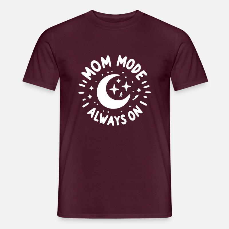 Mama-Modus: Immer eingeschaltet - Männer T-Shirt - Ziegelrot