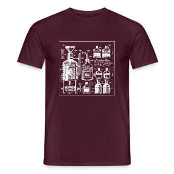 Distillerie de whisky modèle de conception brevetée - T-shirt homme - rouge brique - Devant - AI Model Male 178 light (178cm)