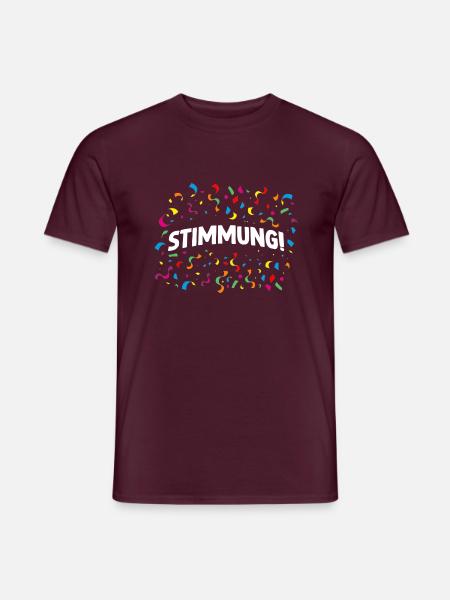 Stimmung Konfetti Fasching Karneval Köln Kostüm - Männer T-Shirt - Ziegelrot