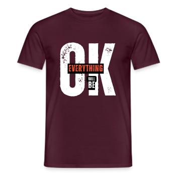 EVERYTHING OK - Männer T-Shirt - Ziegelrot - Vorne - AI Model Male 178 light (178cm)