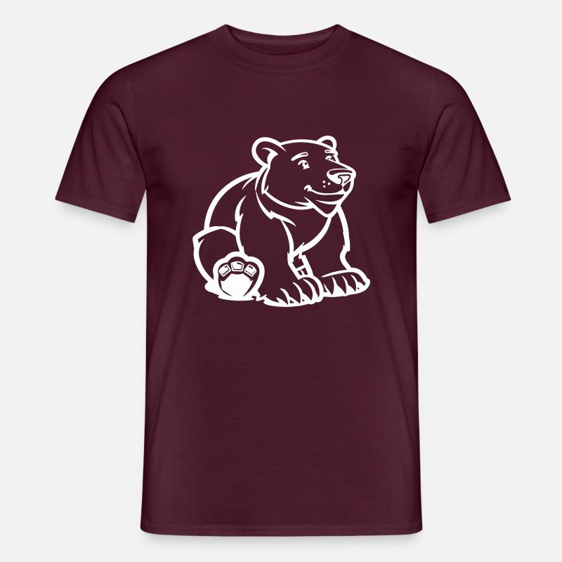 Polar Bear Comic Bear - Men’s T-shirt - brick red