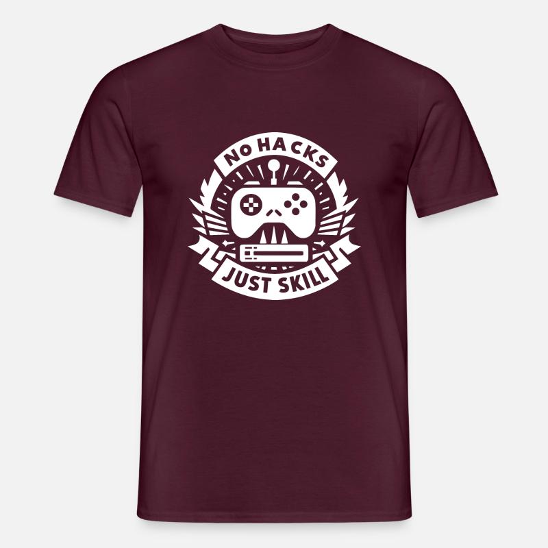 No Hacks Just Skill - Men’s T-shirt - brick red