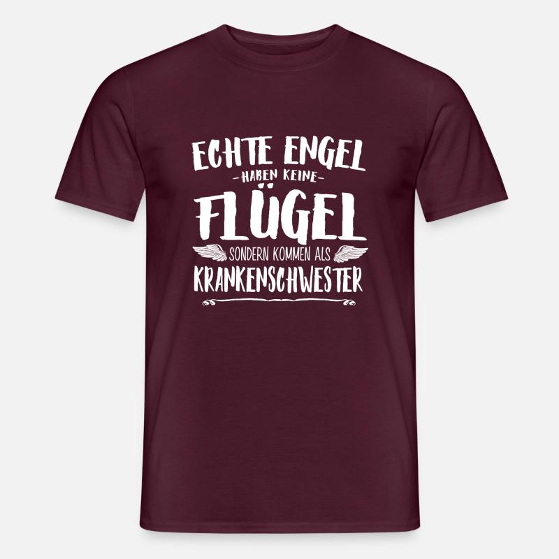 Engel Krankenschwester - Männer T-Shirt - Ziegelrot