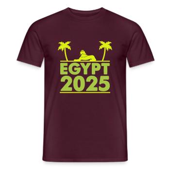 egypt 2025 - Männer T-Shirt - Ziegelrot - Vorne - AI Model Male 178 light (178cm)