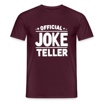 Narration officielle de blagues - T-shirt homme - rouge brique - Devant - AI Model Male 178 light (178cm)