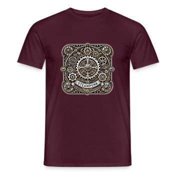 Steampunk Logo - Männer T-Shirt - Ziegelrot - Vorne - AI Model Male 178 light (178cm)