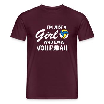 Les filles, le volleyball pour les adolescentes - T-shirt homme - rouge brique - Devant - AI Model Male 178 light (178cm)
