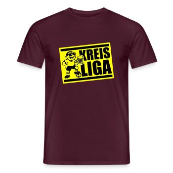 Kreisliga Fussball - Männer T-Shirt - Ziegelrot - Vorne - AI Model Male 178 light (178cm)