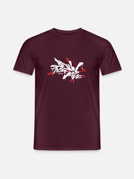 Drum and Bass Graffiti - Männer T-Shirt - Ziegelrot