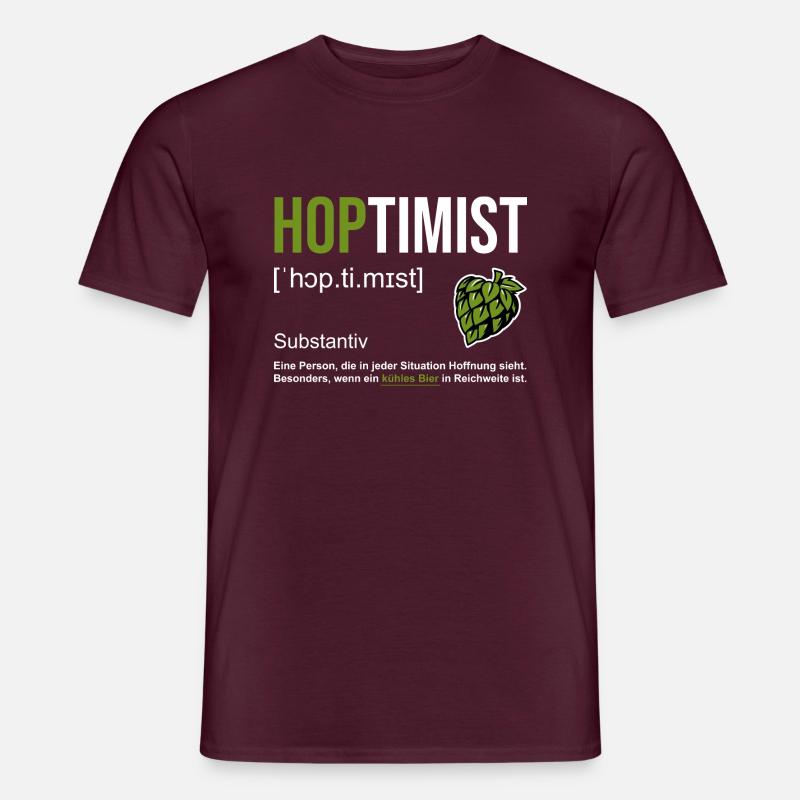 The beer optimist - Men's T-Shirt - brick red