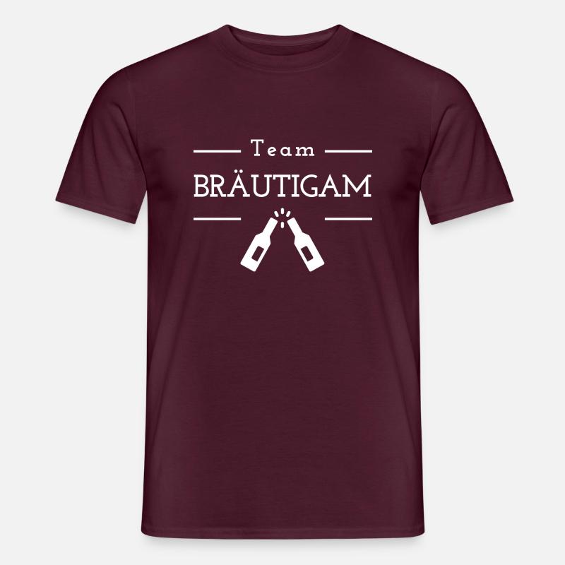 Team Bräutigam - Männer T-Shirt - Ziegelrot