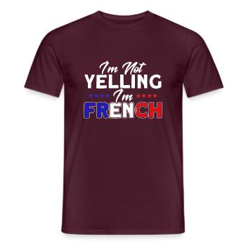 French Flag French Roots Gift - Men's T-Shirt - brick red - Front - AI Model Male 178 light (178cm)