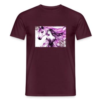 Flowers Women girl fashion design art female style - Men's T-Shirt - brick red - Front - AI Model Male 178 light (178cm)