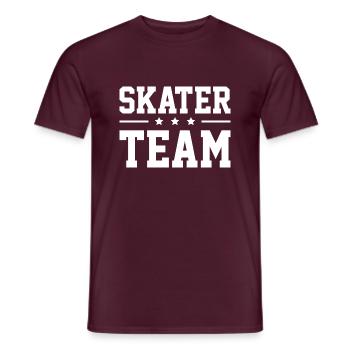 Skater Team - Men's T-Shirt - brick red - Front - AI Model Male 178 light (178cm)