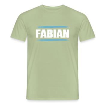 Fabian - Men's T-Shirt - sage - Front - AI Model Male 178 light (178cm)
