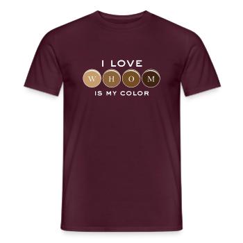 Hebrew Jüdisch Statement - I love HUM is my color - Männer T-Shirt - Ziegelrot - Vorne - AI Model Male 178 light (178cm)