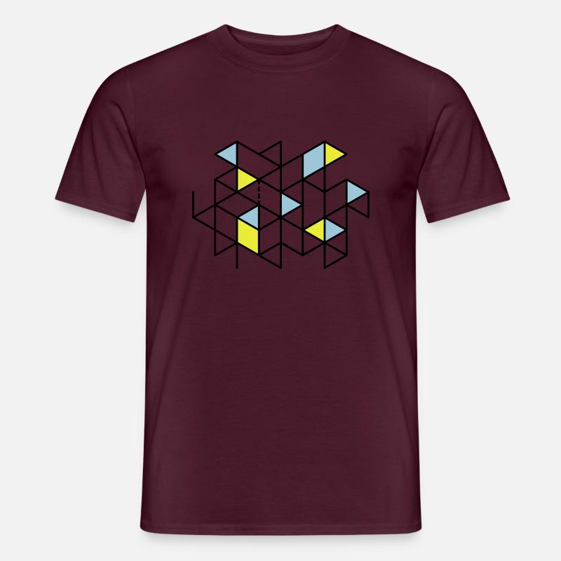 Geometry #001 - Männer T-Shirt - Ziegelrot