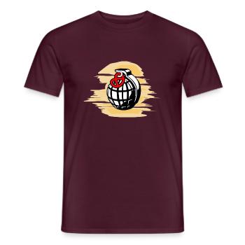 Grenade Bretzel Soleil - T-shirt homme - rouge brique - Devant - AI Model Male 178 light (178cm)