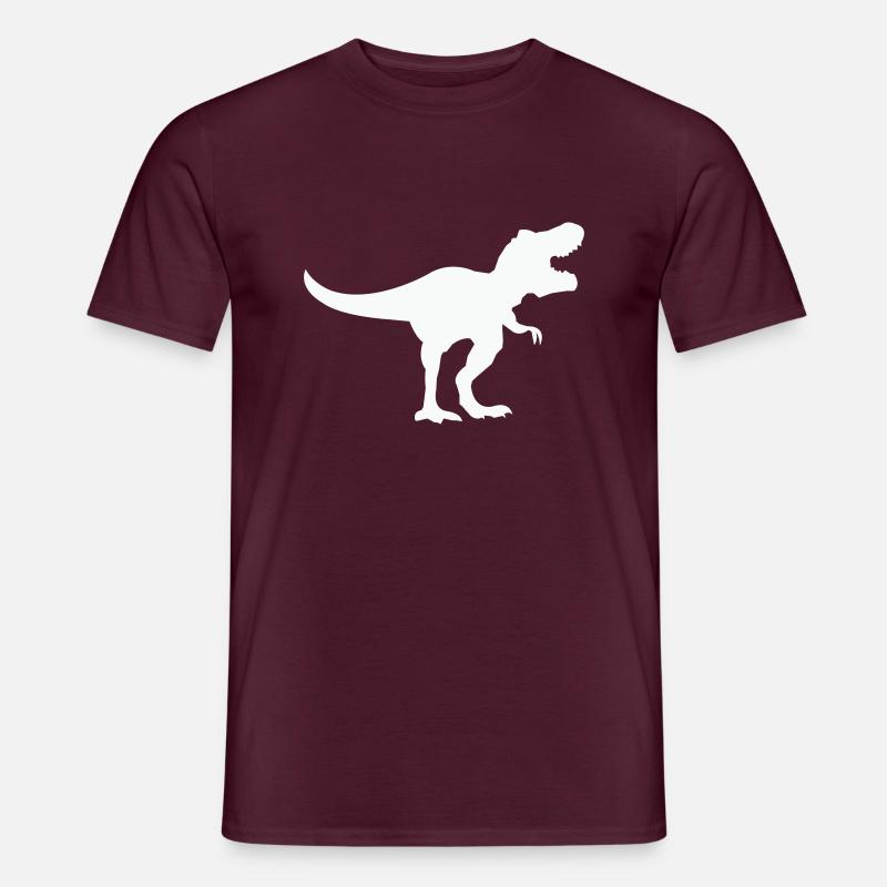dinosaurier trex - Männer T-Shirt - Ziegelrot