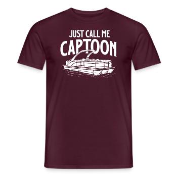 Just Call Me Captoon - Funny Boating Captain - Men's T-Shirt - brick red - Front - AI Model Male 178 light (178cm)