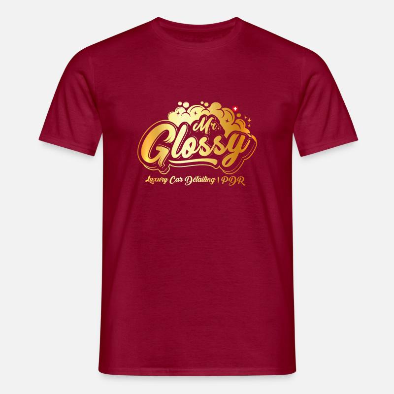Mr. Glossy - Männer T-Shirt - Ziegelrot