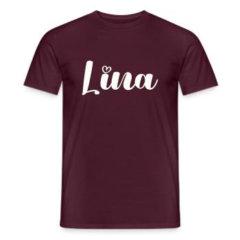 lina name - Männer T-Shirt - Ziegelrot - Vorne - AI Model Male 178 light (178cm)