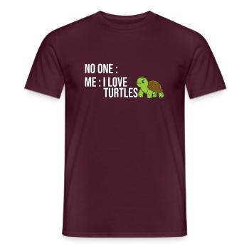 I Love Turtles - Sea Turtle Lover Tortoise - Men's T-Shirt - brick red - Front - AI Model Male 178 light (178cm)