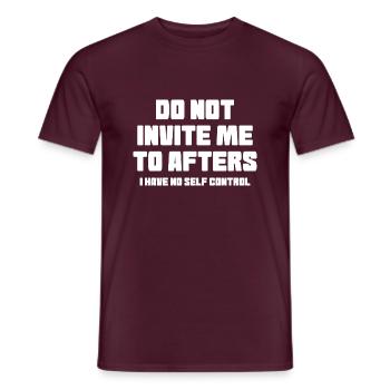 Rave Techno Party Ne M’invite Pas À Afters Drôle - T-shirt homme - rouge brique - Devant - AI Model Male 178 light (178cm)